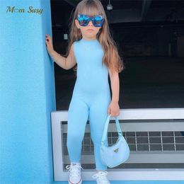 Moda Kız Bebek Erkek Kolsuz Tulum Yürüyor Çocuk giyisi Ince Romper Pantolon Yaz Tulum Onesies Giysileri 2-7Y 220507