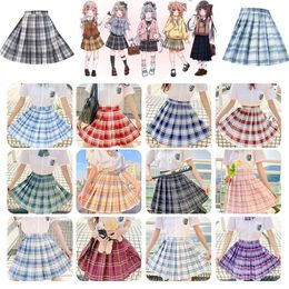 Clothing Sets Japanese School Pink Dresses High Waist Pleated Skirt Students Cosplay Anime Jk Uniform Sailor Suit 43cm Short For Girl