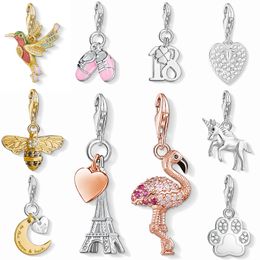 925 Silver bead fit Charms Pandora Charm Bracelet Character Animal Pet Shaped charmes ciondoli DIY Fine Beads Jewelry