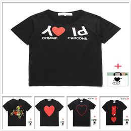 shirts collection Australia - Men t shirt women T Shirts high-quality Tee Japanese cotton short-sleeved embroidered red heart big love print smiley face couple bottoming collection D02