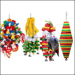 Cacatua Galerita Aw Parrot Large Toy Wooden Supplies Pet Bite Colorf Bird Drop Delivery 2021 Other Home Garden Pritf