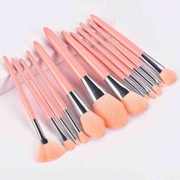 Makeup Tools 12pcs Brush Set Soft Hair Highlighter Powder Foundation Concealer Blush Blending Make Up Cosmetic Tool Maquiagem220422