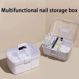 Nail Art Equipment Large Box Storage Polish Glue Multifunctional Practical Multicolor Home Organizator Prud22