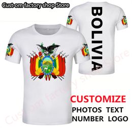 Bolivia diy free custom flag Chuquisaca Letter printing tshirt youth football sport Jersey wholesale Harajuku Top 220616