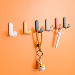 Hooks & Rails Housekeeper On Walls Hook For Bathroom Wall-Mounted Punch-Free Wall Home No Trace Clothes And Hats Mini Door Sticky HookHooks