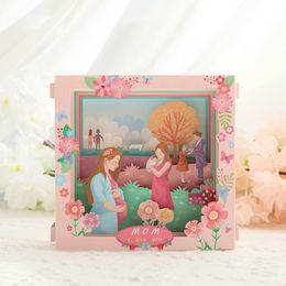 2022 3D Up Flower Card Flora Greeting Card for Birthday Mothers Father's Day Graduation Wedding Anniversary Get Well Sympathy