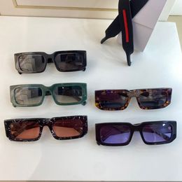 Sunglasses Brand Fashion Outdoor Summer Mens Symbole Square Black Frame Purple Lens Womens Sunglassess Casual UV400 With Case