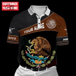 PLstarCosmos 3DPrind Mexico Polo Shirt Personalised Team Funny Summer Harajuku Sleeveless Tees Fitness Unisex Style 3 220713