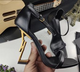 Ys sandálias 5th clássico feminino salto alto designer de luxo casamento moda mostrar conforto requintado material de couro tamanho 35-42