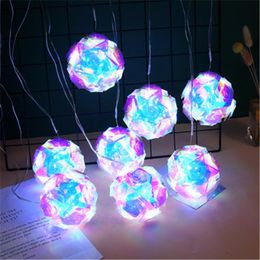 Christmas Decorations Laser Film Glow Balls Tree Ornaments Xmas Home Decoration Hanging Pendants Year 2022 GiftChristmas