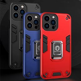 Shockproof Kickstand Phone Cases For Samsung A33 A53 A73 5G A03 CORE S22 ULTRA S21 FE Holder Ring Car TPU PC Sliding Cover