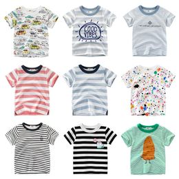 T-shirts Boys Girls T Shirt Short Sleeves Cotton Tops Baby Children Clothing Summer Cartoon Tee Toddler Infant For 2-8 Years Shirts 2022T-sh