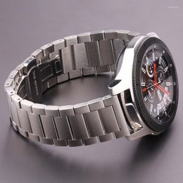 Watch Bands Stainless Steel Band Bracelet 18mm 20mm 22mm Silver Solid Metal Watchband Straight End Strap AccessoriesWatch Hele22