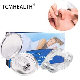 TCMHEALTH Snoring Cessation Silicone Nose Clip Magnetic Anti Snore Stopper Snoring Silent Health Care Sleeping Aid Devices