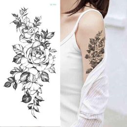 Tattoo Sexy Sticker Tatoo Stickers Flower Rose Sketches Designs Bady Art For Girls Model Tattoos Arm Leg