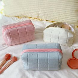 Cosmetic Bags & Cases Pc Cute Plush Women Bag Zipper Large Solid Colour Makeup Travel Make Up Toiletry Organiser Washing PouchCosmetic