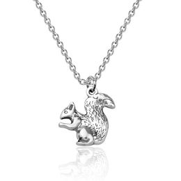 Pendant Necklaces Selling Small Animal NECKLACE Cute Simple Cartoon Long Chain Squirrel SS009Pendant