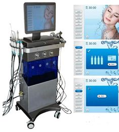 Новое прибытие 11 в 1 H2O Машина для лица Aqua Face Clean Microdermabrasion Профессиональное кислородное оборудование для лица Хрустальное алмаз