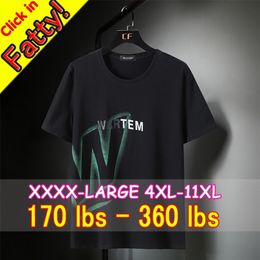 men's Oversize 11XL T-shirt Top quality cotton lycra printed Classic round neck short sleeve Cool Tees Brand Men Clothing 220509