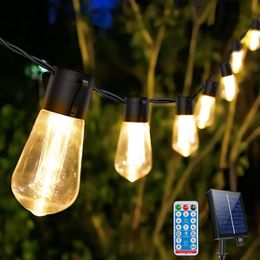 Strings Solar LED String Light Outdoor Chain Bulbs Water Drop Fairy Wedding Garden Party Street Garland Lighting Remote ControlLED