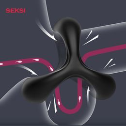 Seksi Black Egg Penis Cock Ring forEjaculation delay Erection Men Silicone Penian rings Male sexyproducts ForAdult toyshop 18+