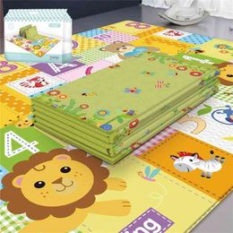 EVA Children's Crawling Mat Double-sided Waterproof Room Decor Soft Foam Nursery Rug Carpet Large Foldable Baby Play Mat Puzzle 210402