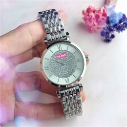 Womens All Stainless Steel Strap Watch 36MM Business Montre De Luxe Clock Fashion Luxury Gifts Diamonds Superior Quality Quartz Imported Movement Wristwatches