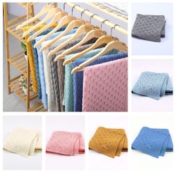 Blankets & Swaddling Baby Blanket Born Babies Knitted Swaddle Muslin Wrap Infant Soft Quilt Todder Cotton Cover Bedding Set
