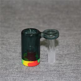 14mm Glass Ash Catcher Hookah Shisha Water Percolators Water Bottle Smoking Accessories Smoke Pipe Bowl Set silicone nectar