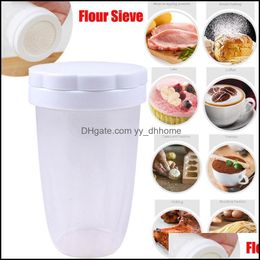 Baking Pastry Tools Bakeware Kitchen Dining Bar Home Garden Household Plastic Flour Cocoa Powder Sieve With Diy Supply K Dhoxq