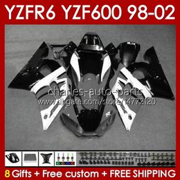 Karosserie-Kit für Yamaha YZF R6 R 6 YZF600 600CC YZFR6 98 99 00 2001 2002 Karosserie 145Nr