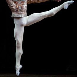 Stage Wear Black White Nylon Spandex Footed Dance Ballet Tights For Men Boy WearStage