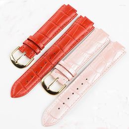 Watch Bands Cowhide Strap Convex Ladies Chain 14mm 16mm 18mm 20mm 22mm Large Medium And Small Pin Buckle Accessories Hele22