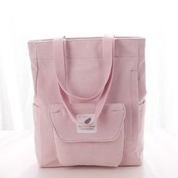 Evening Bags Japanese Korean Canvas Handbags Large Capacity Shopping Tote Women Girl Student Book Shoulder BagEvening