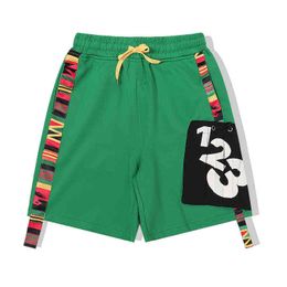 Men's Shorts New 2022 Novelty high Men Comfortable RRR123 Color Striped Skateboard Street Cotton Casual Shorts Hip-hop Parkour #04 T220825