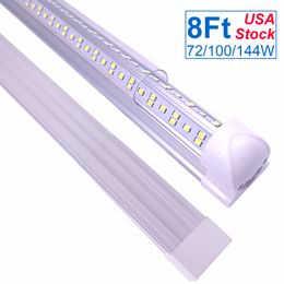 Super Bright Led Fluorescent Tube Light , Energy Saving T8 Integrated V-Shaped Lights Fixture for Supermarket Parking Workshop , Aluminium Plastic Housing Lamp OEMLED