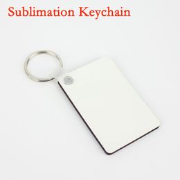 Party Sublimation Blank Keychain DIY MDF Keychain with Key Ring Wooden Thermal Transfer Print Pendants for Bag Parts