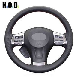 Black HandEmbroidered Synthetic Leather Steering Wheel Cover For Subaru Legacy Outback 20122014 Xv 20112015 forest 20132015 J220808