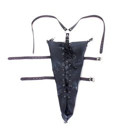 Black Soft PU Leather Arms Restraint Fetish Bondage Adults Games sexy Toys Hands Binding Kit For Slave BDSM Products