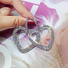Dangle & Chandelier Korean Selling Fashion Jewellery Luxury Shiny Crystal Sweet Love Earrings Elegant Sexy Women Wedding Party AccessoriesDang