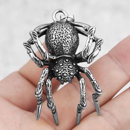 Pendant Necklaces Goth Punk Black Spider Necklace For Men And Women Personality Trend Rock Hip Hop Accessories Jewellery GiftPendant