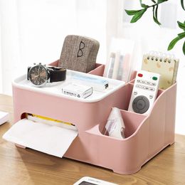 Multifunctional Tissue Storage Box Cover Napkin Holder Sundries Ontainer Stationery Organizer for Bedroom Office Bathroom Vanity 220523