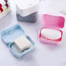 Travel Portable Lock with Lid Soap Box Sealed Waterproof Soap Holder Absorbent Sponge Pad Face Wash Soaps Boxes WH0594