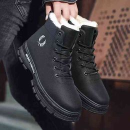 Boot Coslony Men New Leather Male Winter Casual Martin Ankle Bota Lace Up Luxury Brand Man Fashion 220805