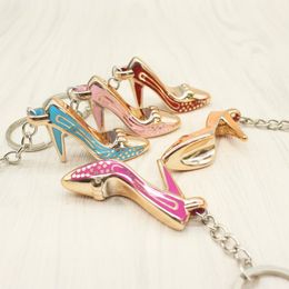 keychain Personalised creative gifts wholesale acrylic simulation high heels keychain chain ring small shoes pendant