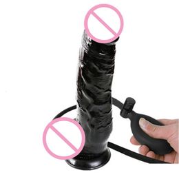 Sex Toy Massager Inflatable Dildo Soft Suction Cup Realistic Penis Anal Plug Toys for Women Pump Huge Butt