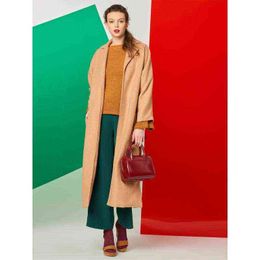 Women's Trench Coats Women Overcoats Casual Winter Pink Sweet Elegant Plus Size Wool Blends Lapel Plain Female Fashion Office Lady Vintage T220809