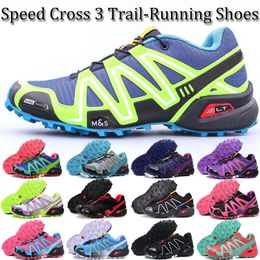 2022 speed cross 3 CS Outdoor mens Running hiking Shoes SpeedCross III Black Green Trainers Men Sports Sneakers scarpe zapatos chaussures Jogging 36-48