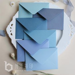 Gift Wrap 105x155 Mini Japanese Gauze Paper Envelopes Blue Colour Series Envelope For Greeting Card Letter Stationary Storage GiftGift