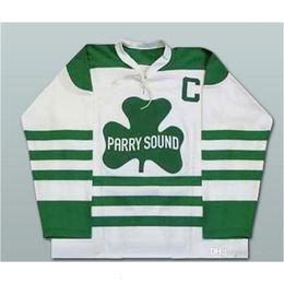 Chen37 C26 Nik1 Custom Men Youth women Nik1 tage #2 Bobby Orr Parry Sound Shamrocks Hockey Jersey Size S-5XL or custom any name or number